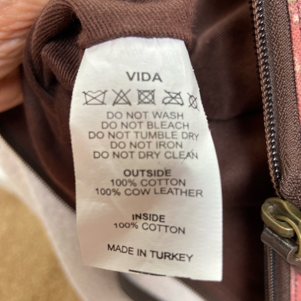 Vida Rae Bright Large Fabric/Leather Tote - Picture 12 of 13